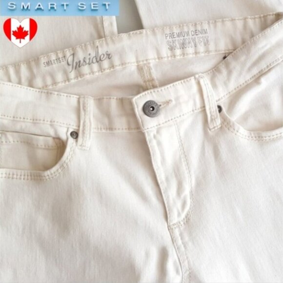 🇨🇦 SMART SET Jeans - Off-White - Picture 1 of 16